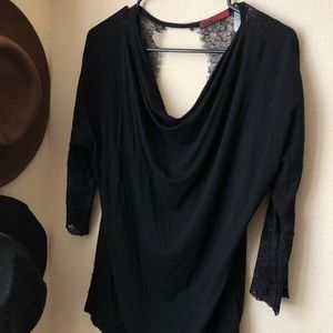 Women’s BKE Red Boutique top lace back detail